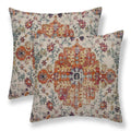 Sunshineyan Blue Burnt Orange Boho Throw Pillow Covers 20X20 Set Of 2, Farmhouse Carpet Ethnic Decorative Pillow Covers Bohemian