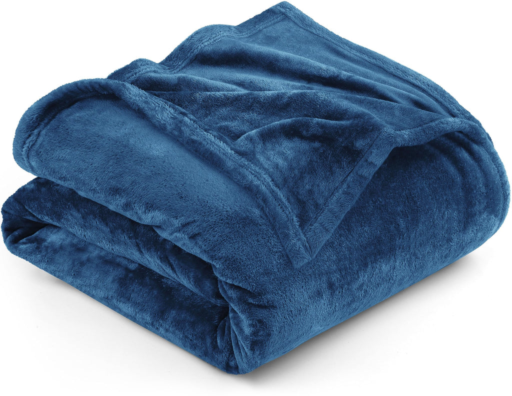 Utopia Bedding Fleece Blanket Queen Size Royal Blue 300Gsm Luxury Fuzzy Soft Anti-Static Microfiber Bed Blanket (90X90 Inches)