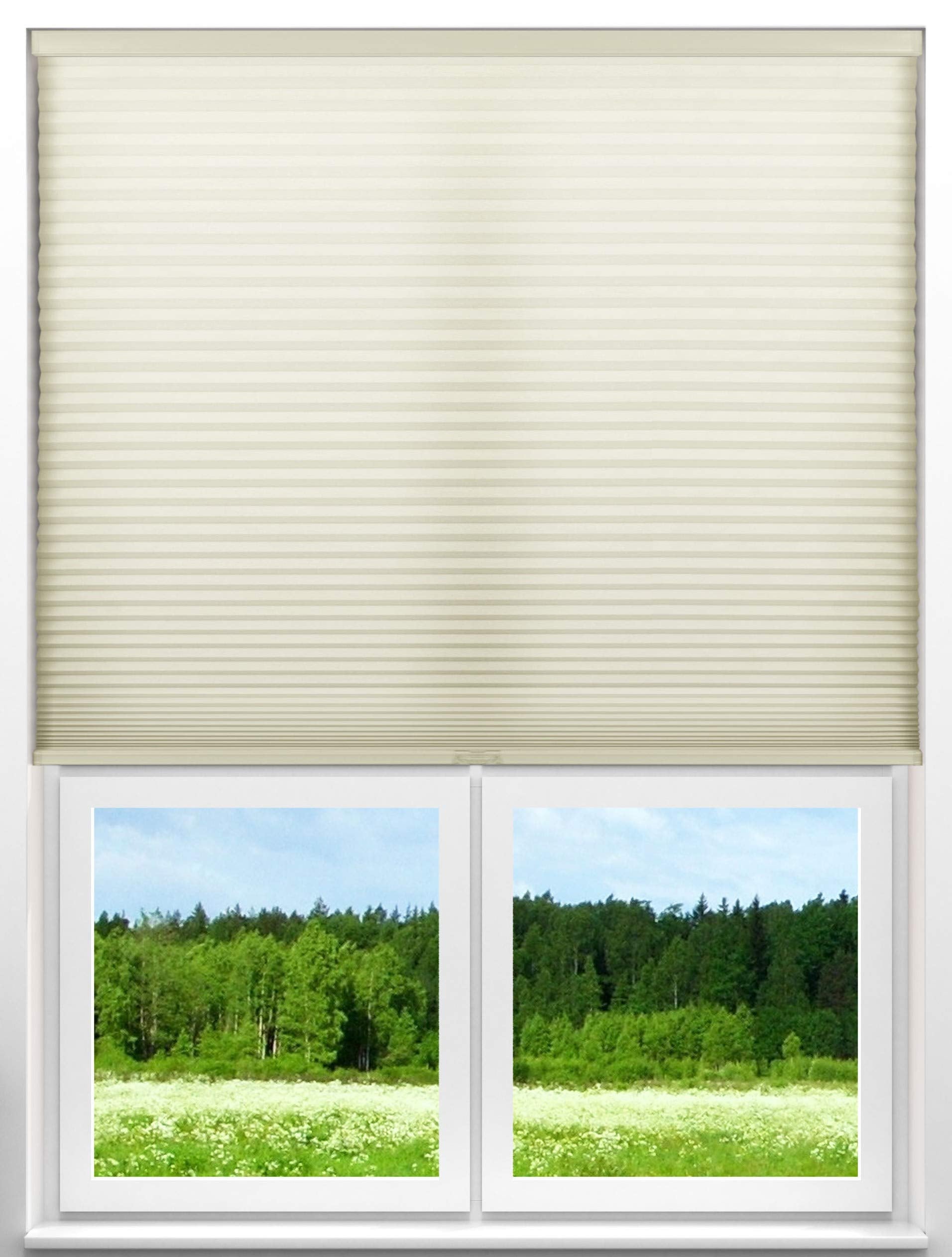 Arlo Blinds Single Cell Light Filtering Cordless Cellular Shades, Color: Cream, Size: 64'' W X 72'' H