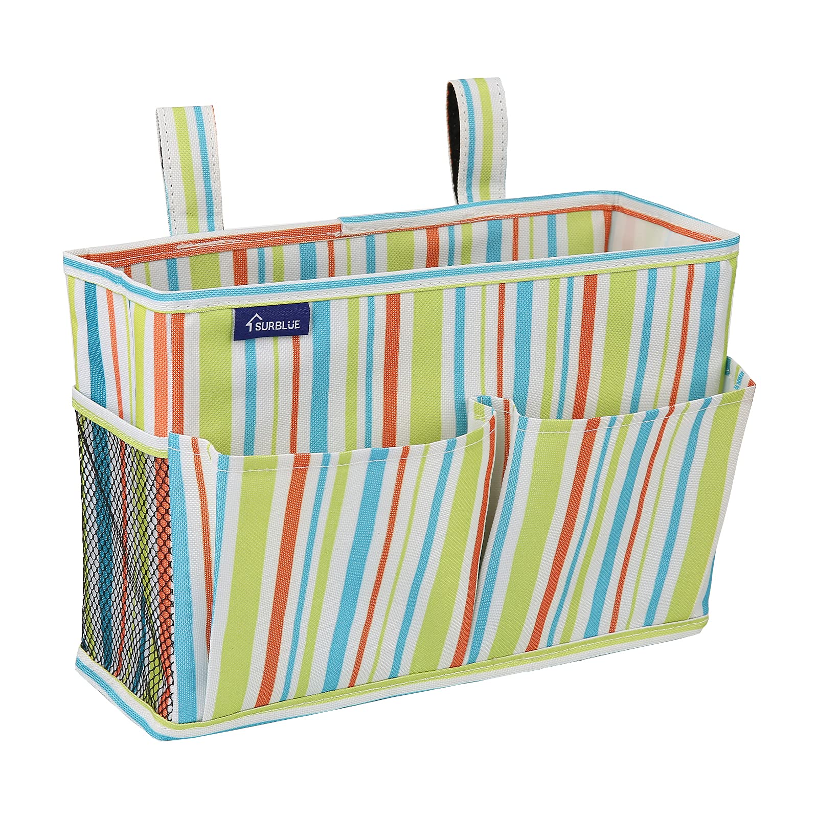 Surblue Bedside Caddy Hanging Bed Organizer Storage Bag Pocket For Bunk And Hospital Beds, College Dorm Rooms Baby Bed Rails,Cam