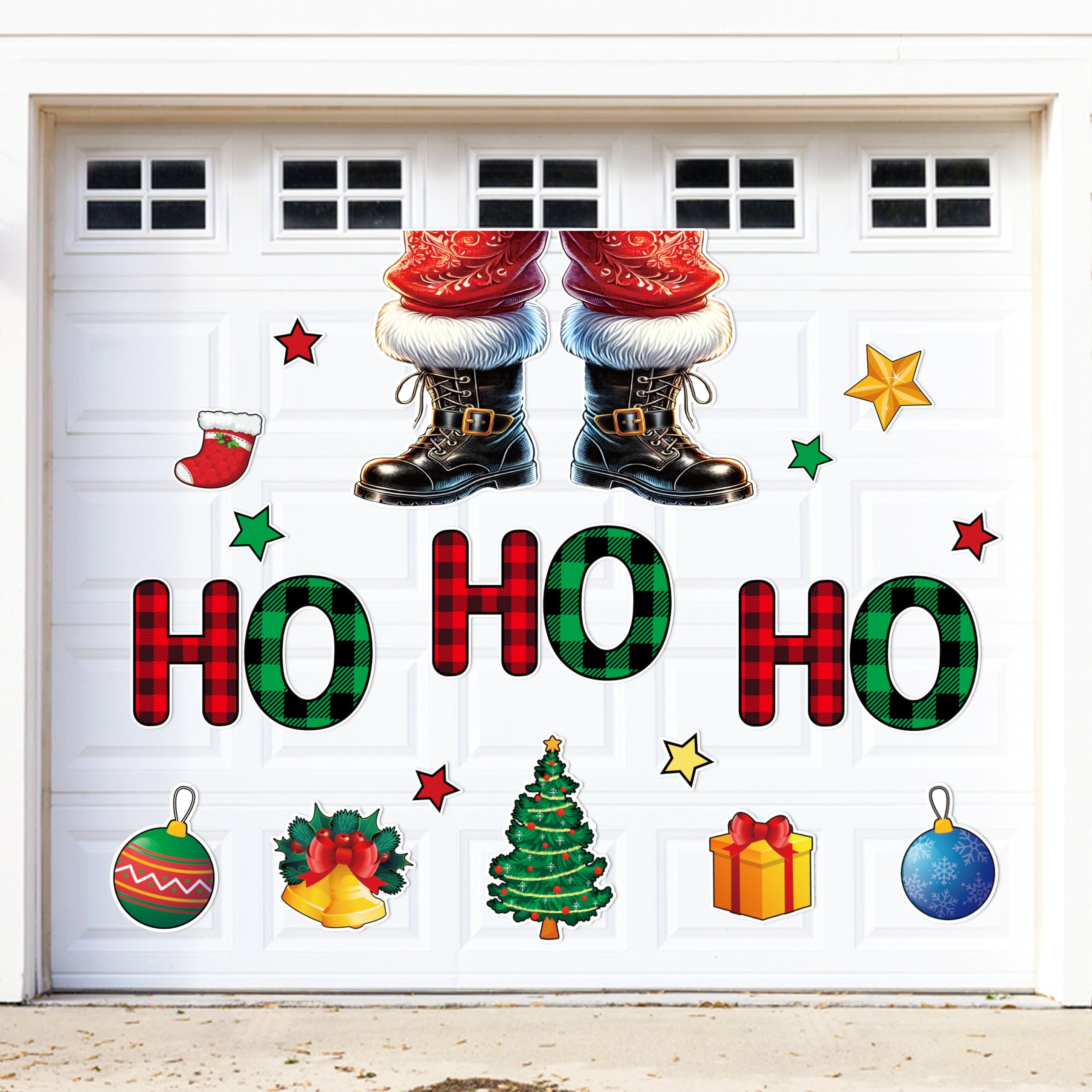 90Shine 21Pcs Christmas Garage Door Decorations Magnets - Santa Merry Xmas Holiday Refrigerator Fridge Kitchen Decor