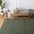 Revival Rugs Soloba 8x10 Washable Area Rug for Living Room Bedroom - 100% Recycled Oeko-TEX Certified, Medium Pile, Green