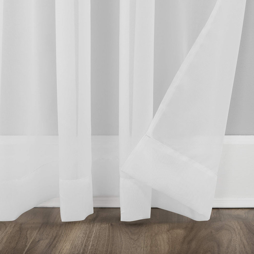 No. 918 Emily Sheer Voile Grommet Curtain Panel, 59'' X 120'', White