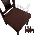 Genina Waterproof Seat Covers for Dining Room Chair Covers Waterproof Dining Chair Covers (2 PCS-Rear-Covered, Chocolate)