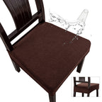 Genina Waterproof Seat Covers for Dining Room Chair Covers Waterproof Dining Chair Covers (2 PCS-Rear-Covered, Chocolate)