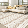 Area Rug Living Room Rugs - 9x12 Washable Boho Farmhouse Bohemian Neutral Large Rug Moroccan Geometric Soft No Slip Indoor Thin 