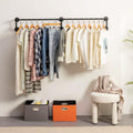 Wall Clothes Rack, Industrial Pipe Clothing Rack for Hanging Clothes, Wall Mounted Heavy Duty Space Saving Garment Racks, Multi-