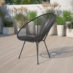 Flash Furniture Valencia Oval Comfort Series Take Ten Black Papasan Lounge Chair