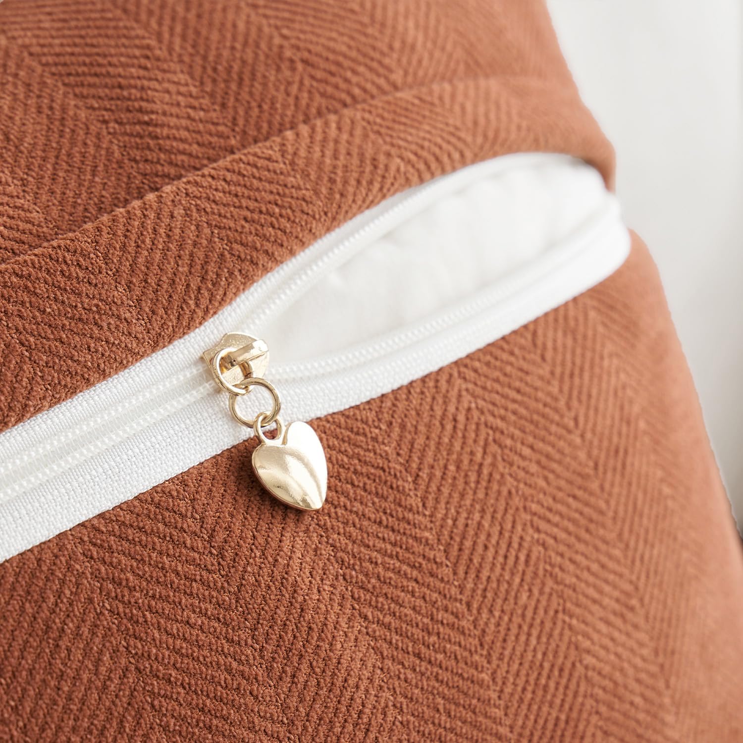 Miulee Pack Of 2 Burnt Orange Decorative Pillow Covers 26X26 Inch Soft Chenille Luxurious Couch Throw Pillows Boho Cushion Covers Euro Shams With Elegant Design For Sofa Bed Living Room Home Decor