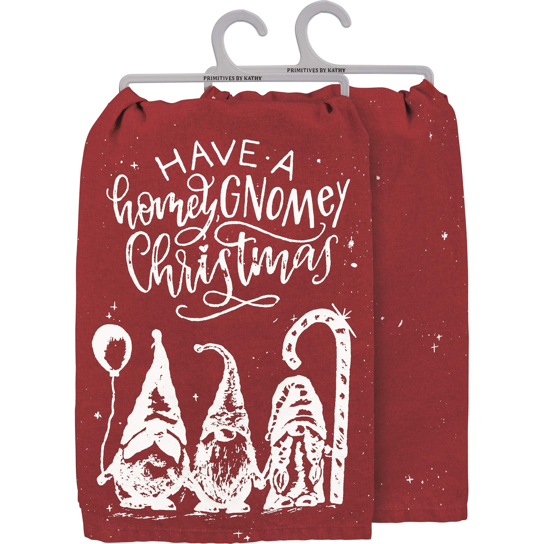 Primitives by Kathy Decorative Kitchen Towel - Have A Homey Gnomey Christmas, with Fun Festive Gnome design