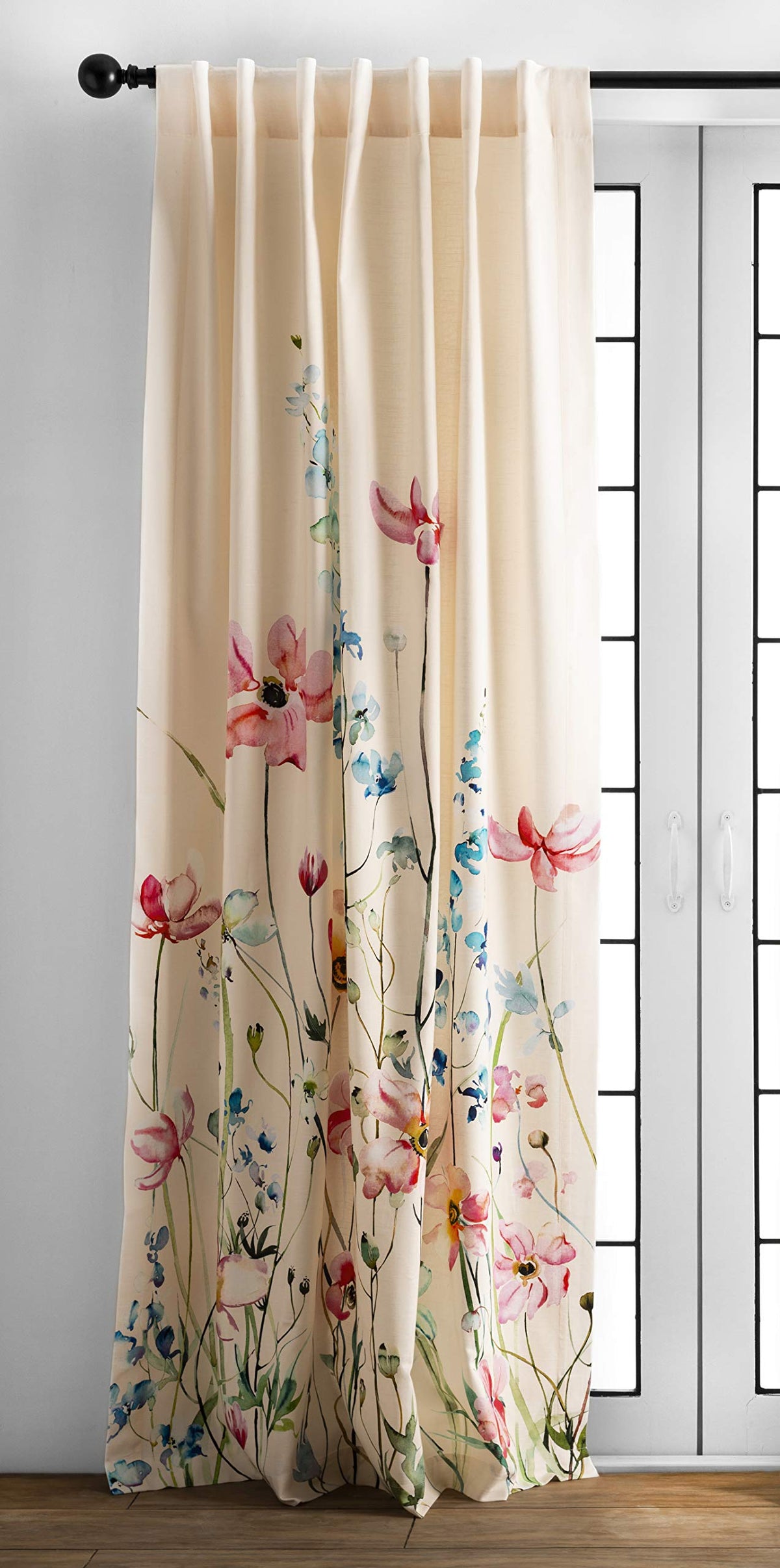 Maison D' Hermine 100% Cotton Curtain - 50'X84' Beige Decorative Curtain - Aesthetic Curtains For Farmhouse, Kitchen & Bedroom