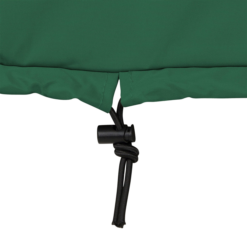 Shine Company Weatherproof Outdoor Rocking Chair Cover Set Of 2, 100% Woven Polyester, Elastic Cord With Toggle, Hunter Green, 2-Pack