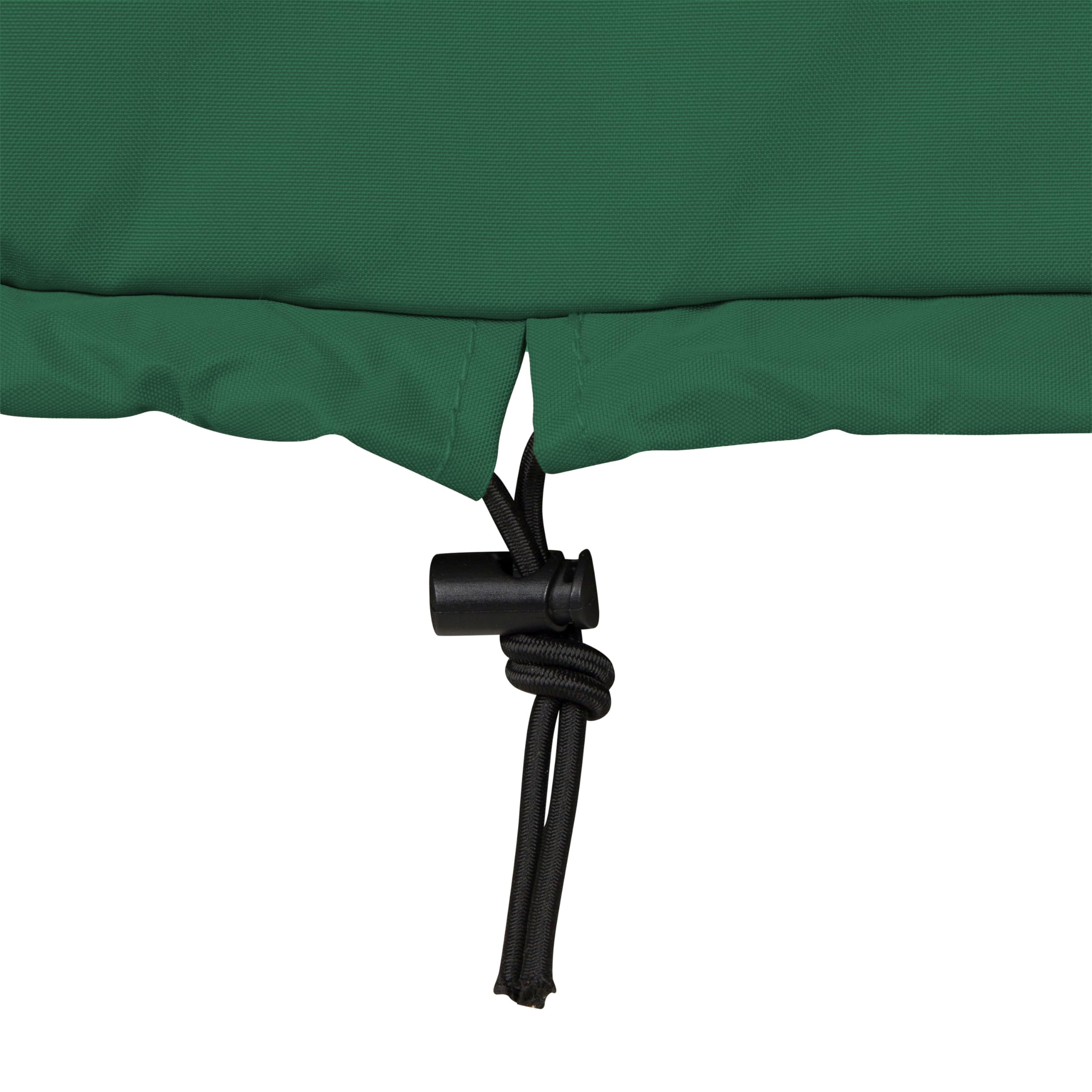 Shine Company Weatherproof Outdoor Rocking Chair Cover Set Of 2, 100% Woven Polyester, Elastic Cord With Toggle, Hunter Green, 2-Pack