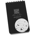 Rite In The Rain Weatherproof Top Spiral Notebook, 3' X 5', Black Cover, Universal Pattern (No. 735)