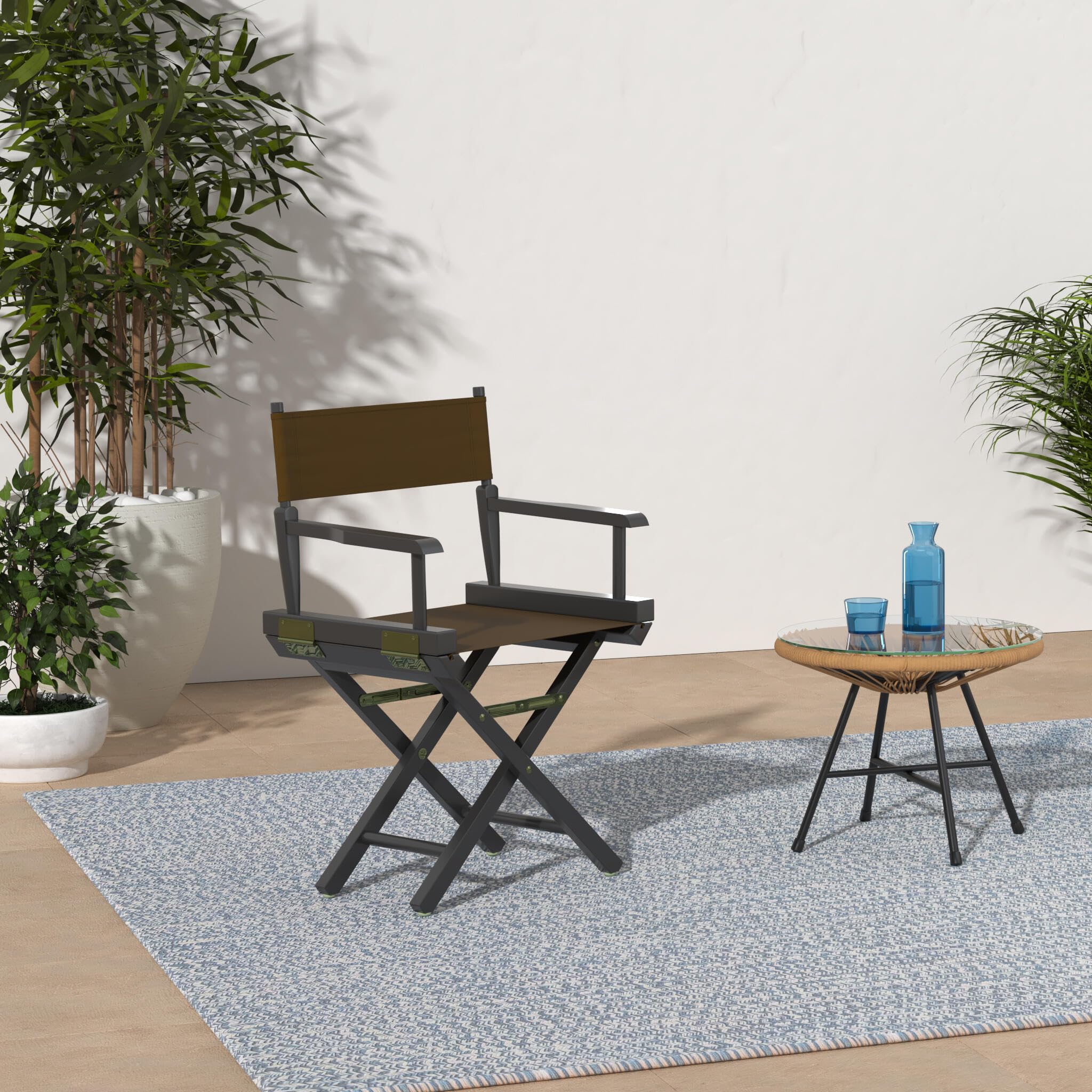 Casual Home 200-02/021-45 Director Chair 18" - Classic Height Blackframe/Brown Canvas