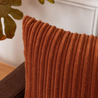 Kevin Textile Pack Of 2 Corduroy Soft Soild Decorative Rectangle Throw Pillow Covers Set Cushion Cases Pillowcases For Sofa Bedroom Car 12 X 20 Inch 30 X 50 Cm Rust