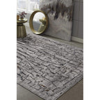 HomeRoots Decor 118' X 158' X 0.'25' Grey Polyester Rug