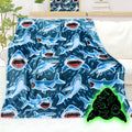 Aisde Shark Gifts Blanket Kids Glow In The Dark Blanket For Boys Girls Whale Shark Throw Blanket Ocean Blankets 40'X50'