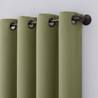 Sun Zero Nordic 2-Pack Theater Grade Noise Reducing Extreme 100% Blackout Grommet Curtain Panel Pair, 52' X 96, Sage Green