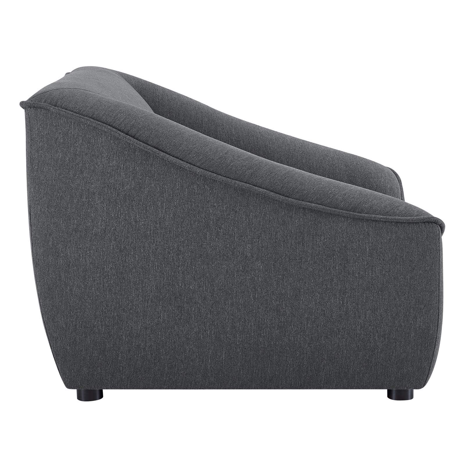 Modway Comprise Fabric Upholstered Sectional, Armchair, Charcoal