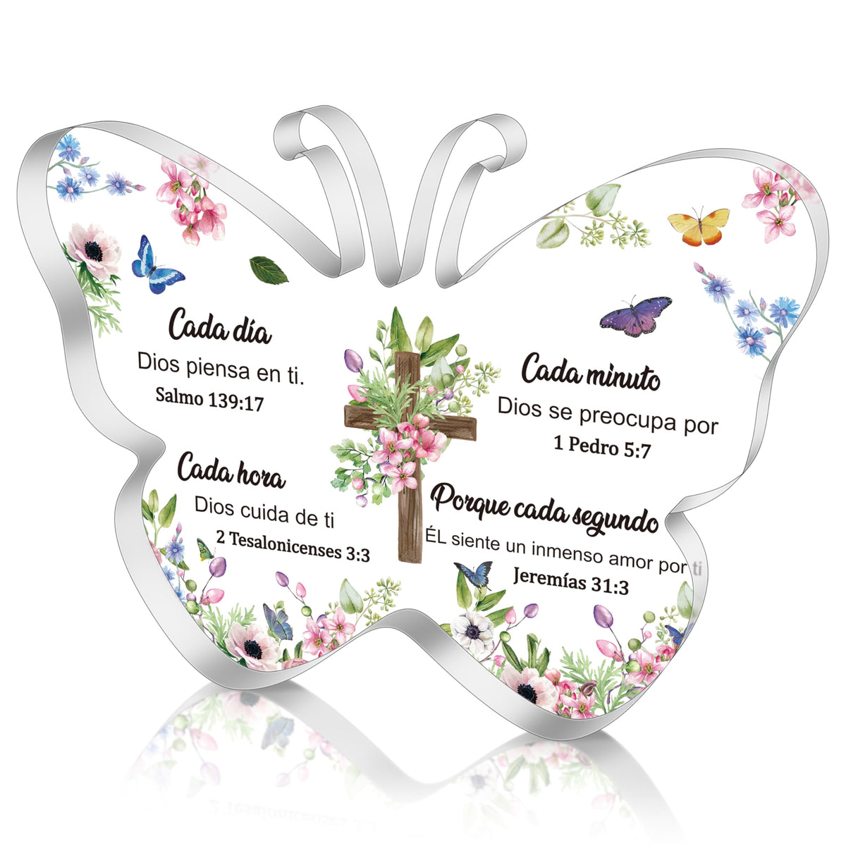 Yopyame Spanish Christian Acrylic Gifts - Religious Inspirational Gift With Bible Verse Prayers Gifts For Women Faith Keepsake P