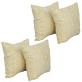 Blazing Needles Square Polyester Jacquard Throw Pillows, 17", Demeter Lemona 4 Count