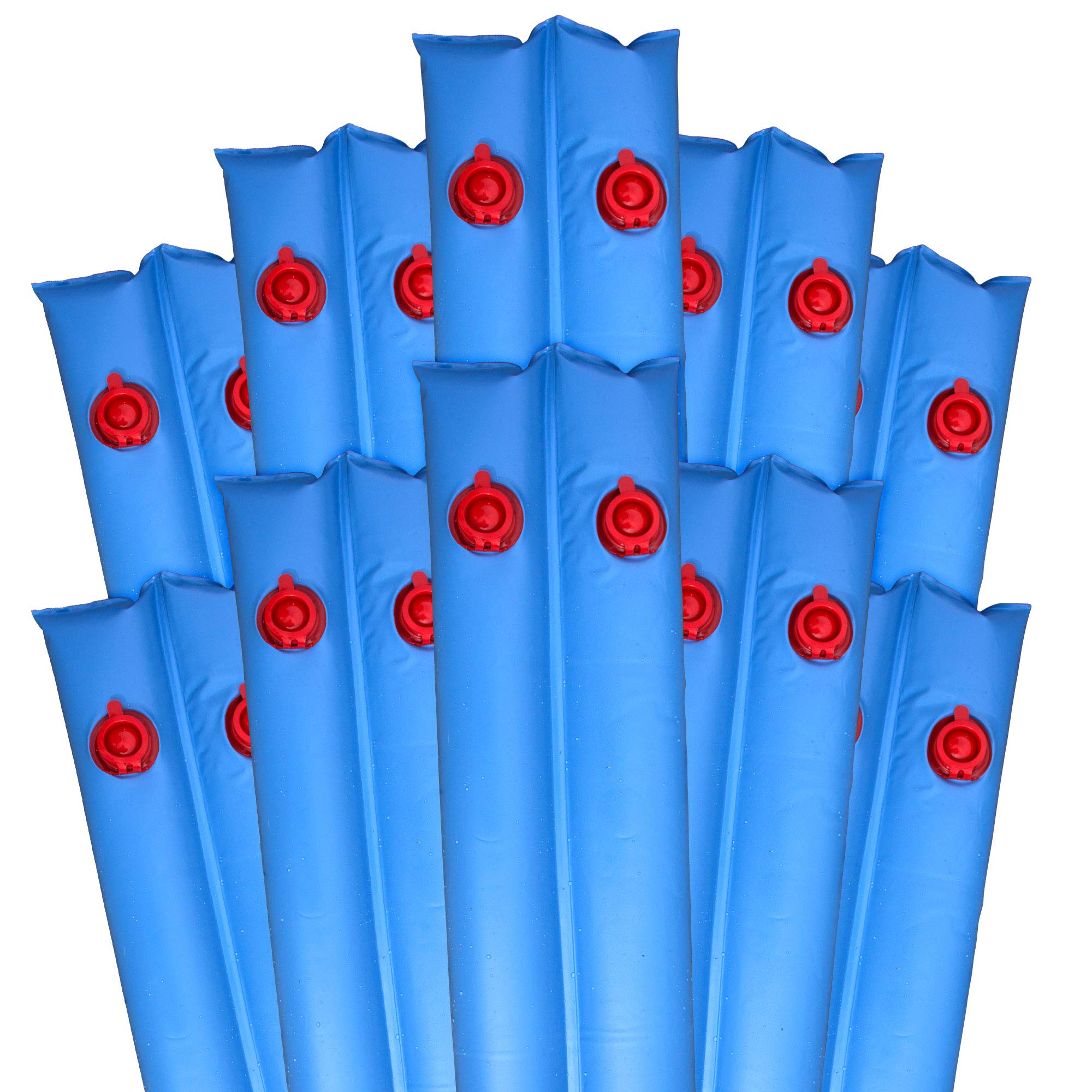 Pool Mate 1-3809-20-10A Pool Cover Water Bags, 10-Pack, 8 Ft. Blue Double Chamber, 20 Gauge