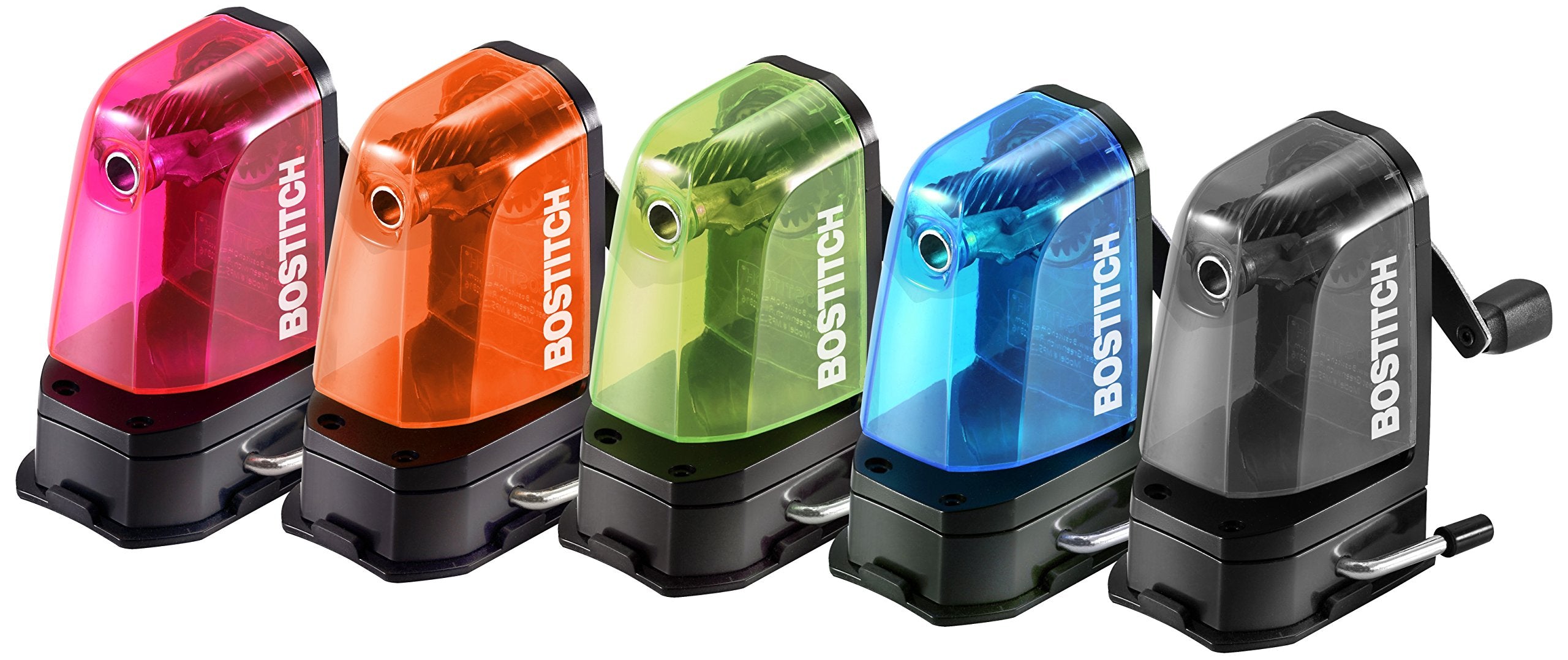 Bostitch Office Multi-Mount Manual Pencil Sharpener, Vacuum Mount Or Screw Mount, Assorted Colors - Receive One Of Five Colors (