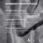 Phf Ultra Soft Fleece Throw Blanket, No Shed No Pilling Luxury Plush Cozy 300Gsm Lightweight Blanket For Bed, Couch, Chair, Sofa Suitable For All Season, 50' X 60', Grey