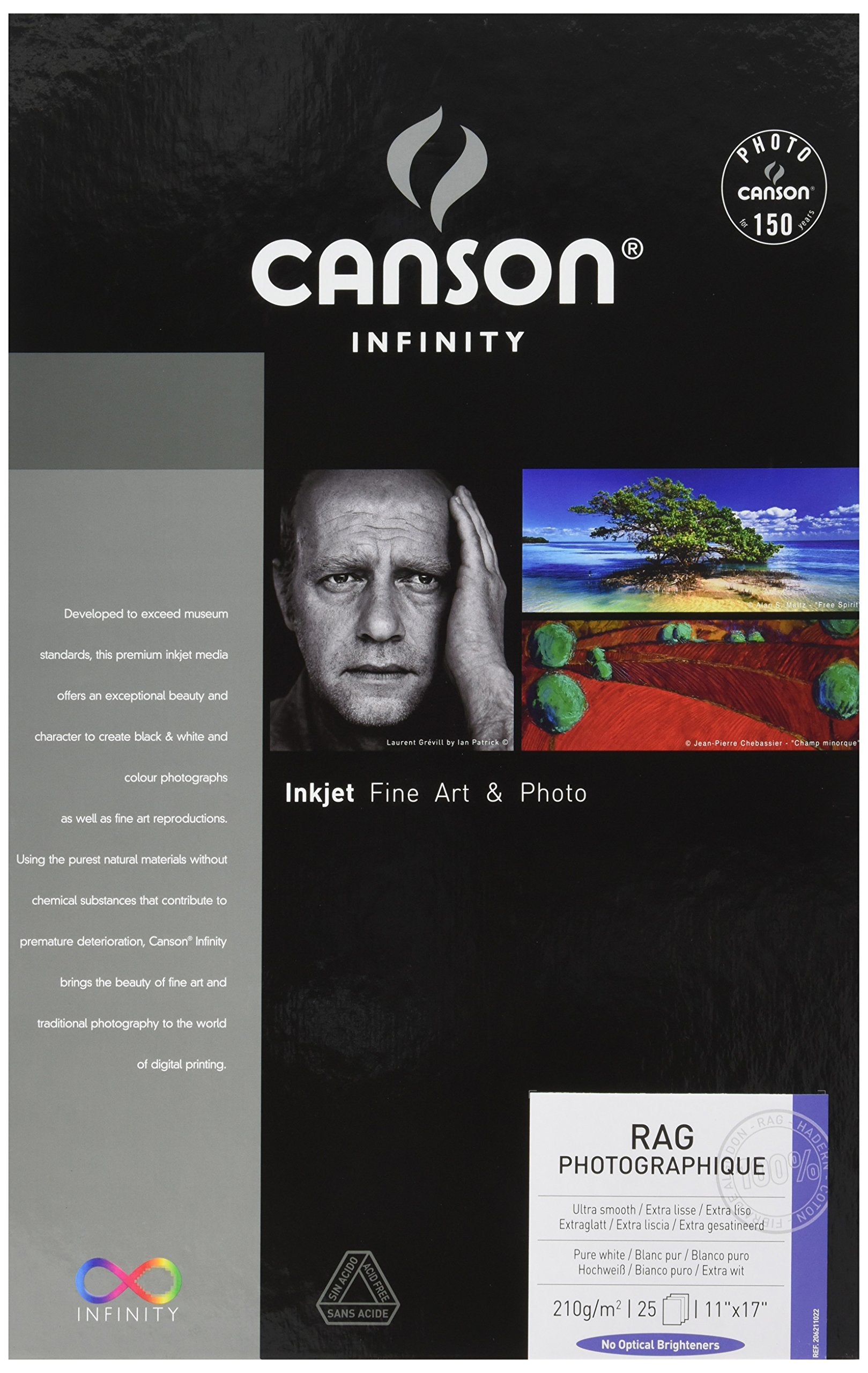 Canson Infinity Rag Photographique Fine Art Paper, 210 Gram, 8.5 X 11 Inch, 25 Sheets