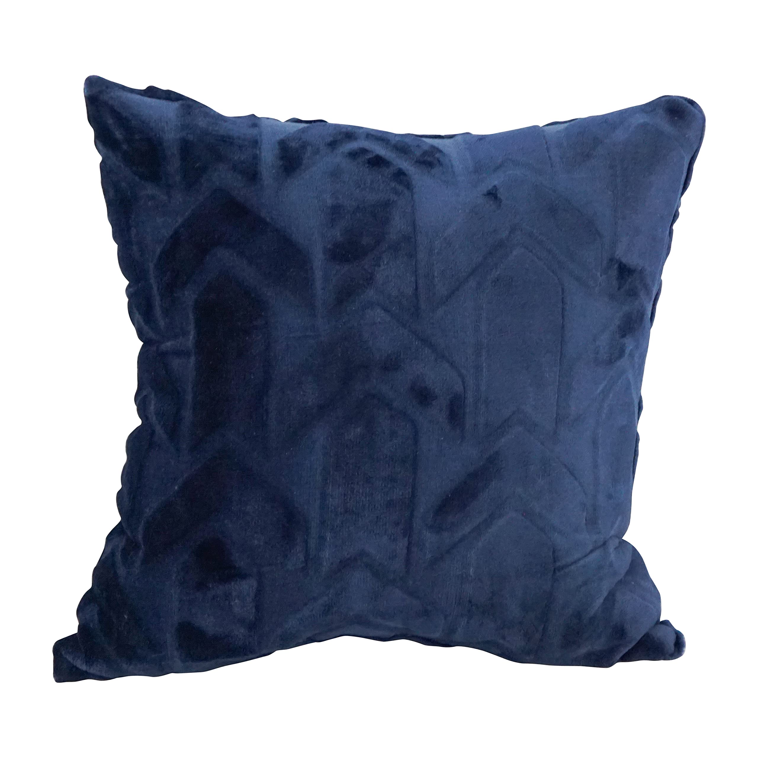 Blazing Needles Square Faux Fur Throw Pillow, 17&quot;, Agora Atlantis