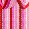 Whaline 16Pcs Valentine's Day Party Decoration Four-Leaf Clover Hanging Banner Red Pink Paper Streamers Garland for Wedding Anni