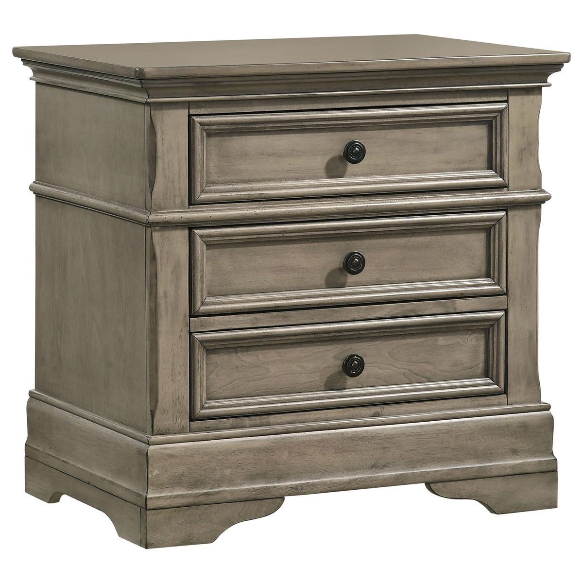 Coaster Home Furnishings Manchester 3-Drawer Nightstand Wheat