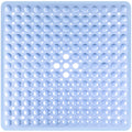 Naoloture Square Shower Bathtub Mat Non Slip for Inside Shower Light Blue 21x21 Inch, Shower Stall Mats for Bathroom Floor, Soft