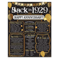 Lone Star Art 97th Anniversary Party Decorations - Remembering the Year 1929 - (Gold) Anniversary Party Supplies - Gifts Celebra