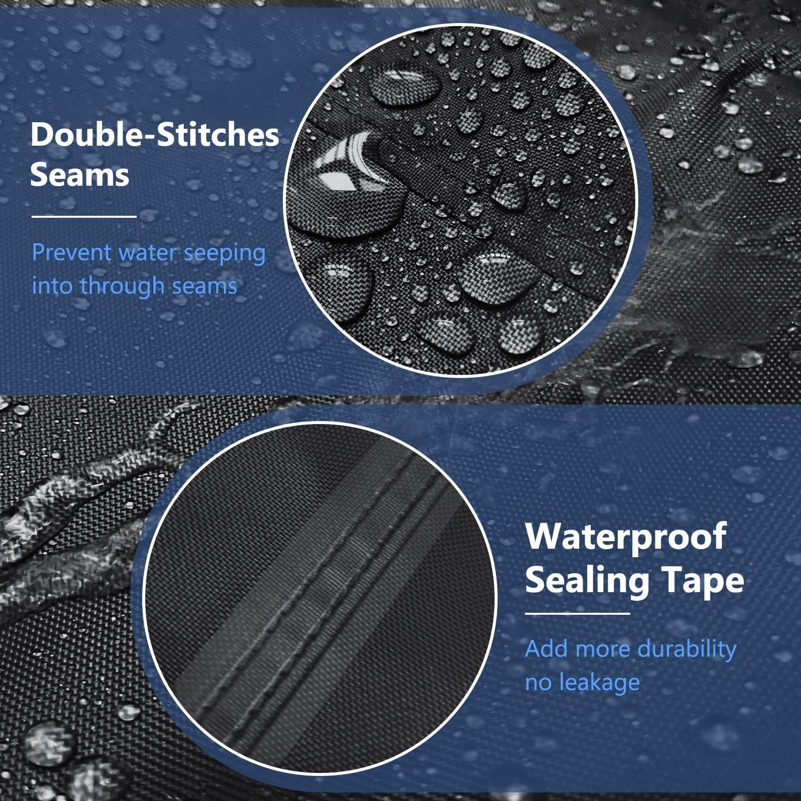 Startwo Patio Furniture Covers 4 Piece Set, Heavy Duty Waterproof Outdoor Furniture Cover For Rattan Wicker Conversation Set, Black