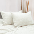 Ntbay French Linen Pillow Cases - Yarn Dyed 2 Pack 100% Linen Queen Pillowcases, Breathable And Cooling Washed Pillow Cases With