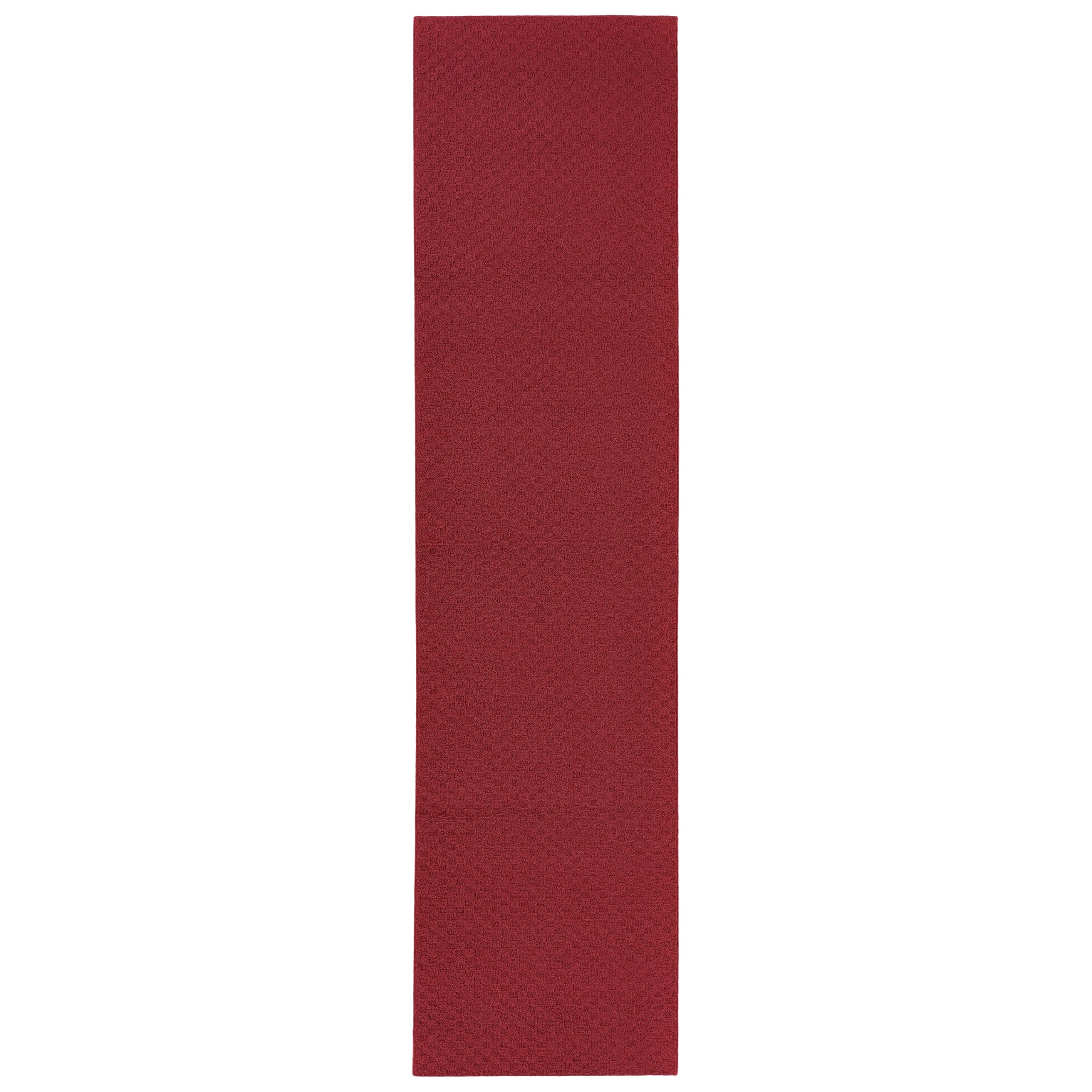 Garland Rug Town Square Chili Red 3' x 12' Stain Resistant Indoor Runner Rug