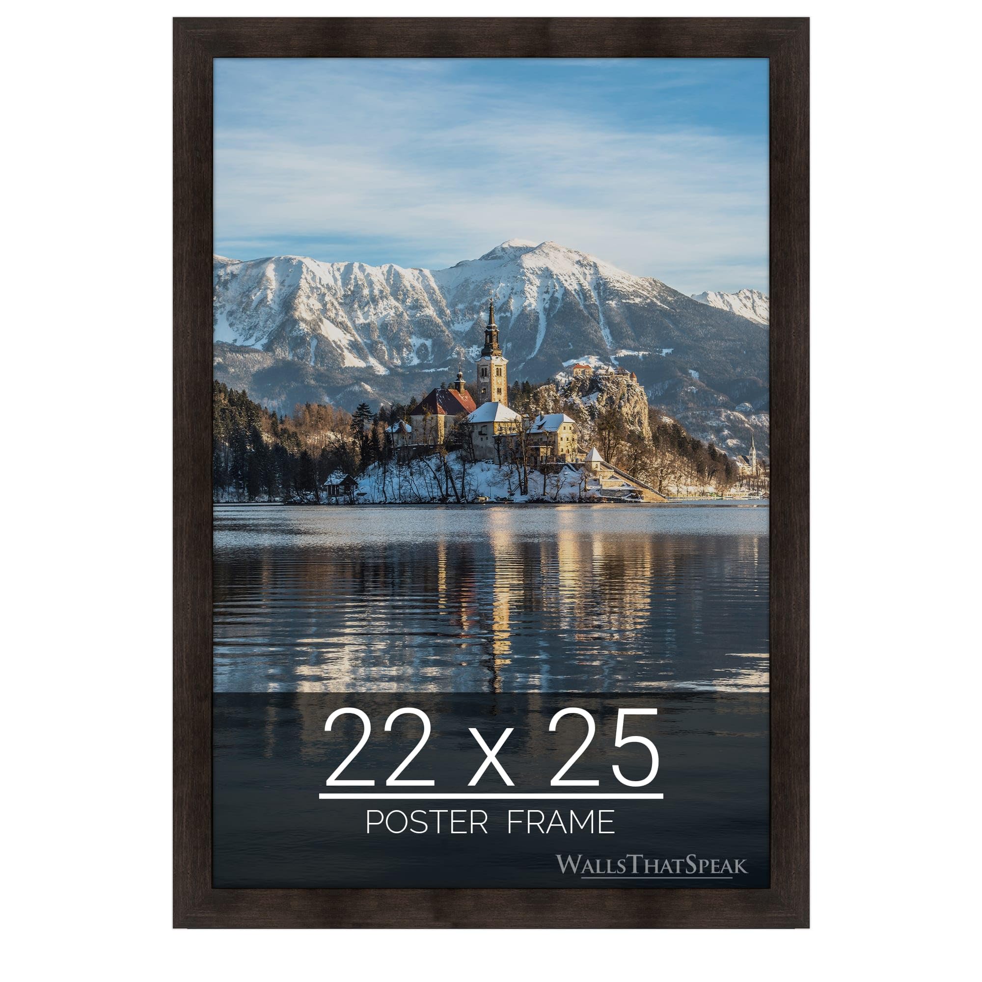 wallsthatspeak 22x25 Espresso Brown Picture Frame for Puzzles Posters Photos or Artwork