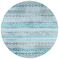 Sedona Sn10 Blue Bohemian Rug Round 6' X 6'