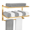 Towel Rack for Bathroom, DEWVIE 22 Inch Tower Holder with Tower Bars, SUS 304 Stainless Steel Lavatory Bath Towel Shelf Towel Ha