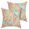 Funhome Outdoor Indoor Throw Pillows 18   X18   , Set Of 2 Decorative Throw Pillows With Inserts, All Weather Waterproof Square