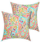 Funhome Outdoor Indoor Throw Pillows 18   X18   , Set Of 2 Decorative Throw Pillows With Inserts, All Weather Waterproof Square