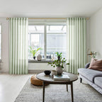 Meetbily Sage Green Linen Curtains 96 Inches Long Semi Sheer Back Tab Drapes For Living Room 2 Panels Light Green Boho Neutral C
