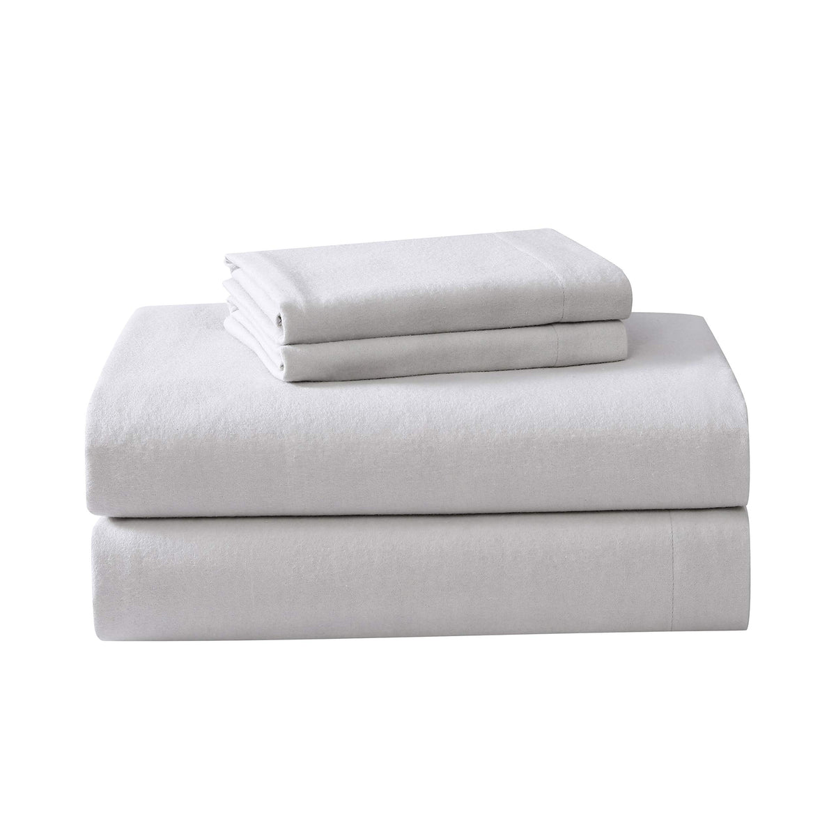 Laura Ashley Home - Full Sheets, Cotton Flannel Bedding Set, Brushed For Extra Softness & Comfort (Grey, Full)