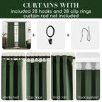 Shineland 63 Inch Length Living Room Curtains,2 Panel Set Blackout Room Darkening Thermal Black Out Curtains For Nursery Boy Bed