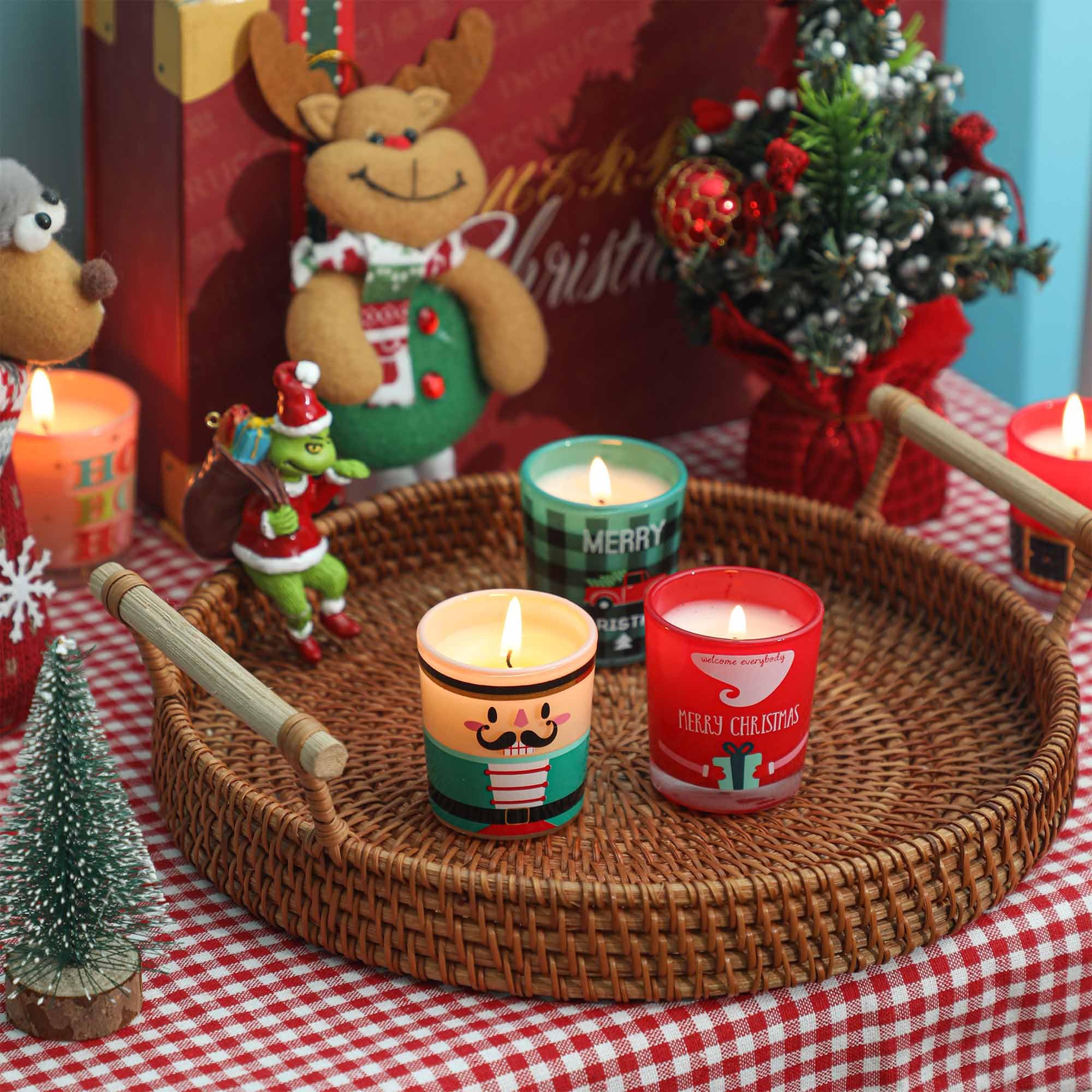 Advent Calendar 12 Days Christmas Scented Candles Set For Christmas Gift, Advent Calendar Candle Gift, Surprise Candle Soy Wax C