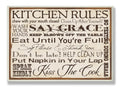 Stupell Home D  cor Kitchen Rules Creme Typography Kitchen Wall Plaque, 10 x 0.5 x 15, Proudly Made in USA