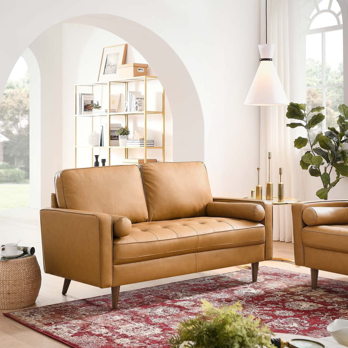 Modway Valour Love Seats, Loveseat, Tan