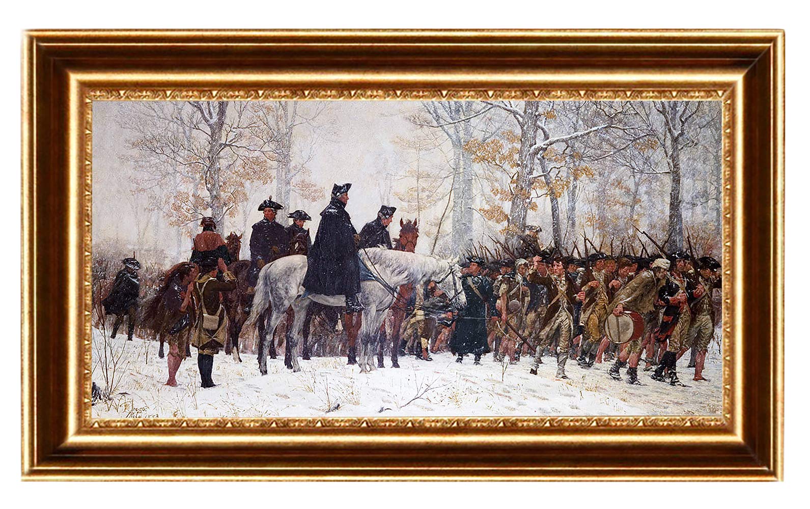 ELITEART-The March to Valley Forge George Washington and the Veterans of his Army by William B. T. Trego Oil Painting Reproducti